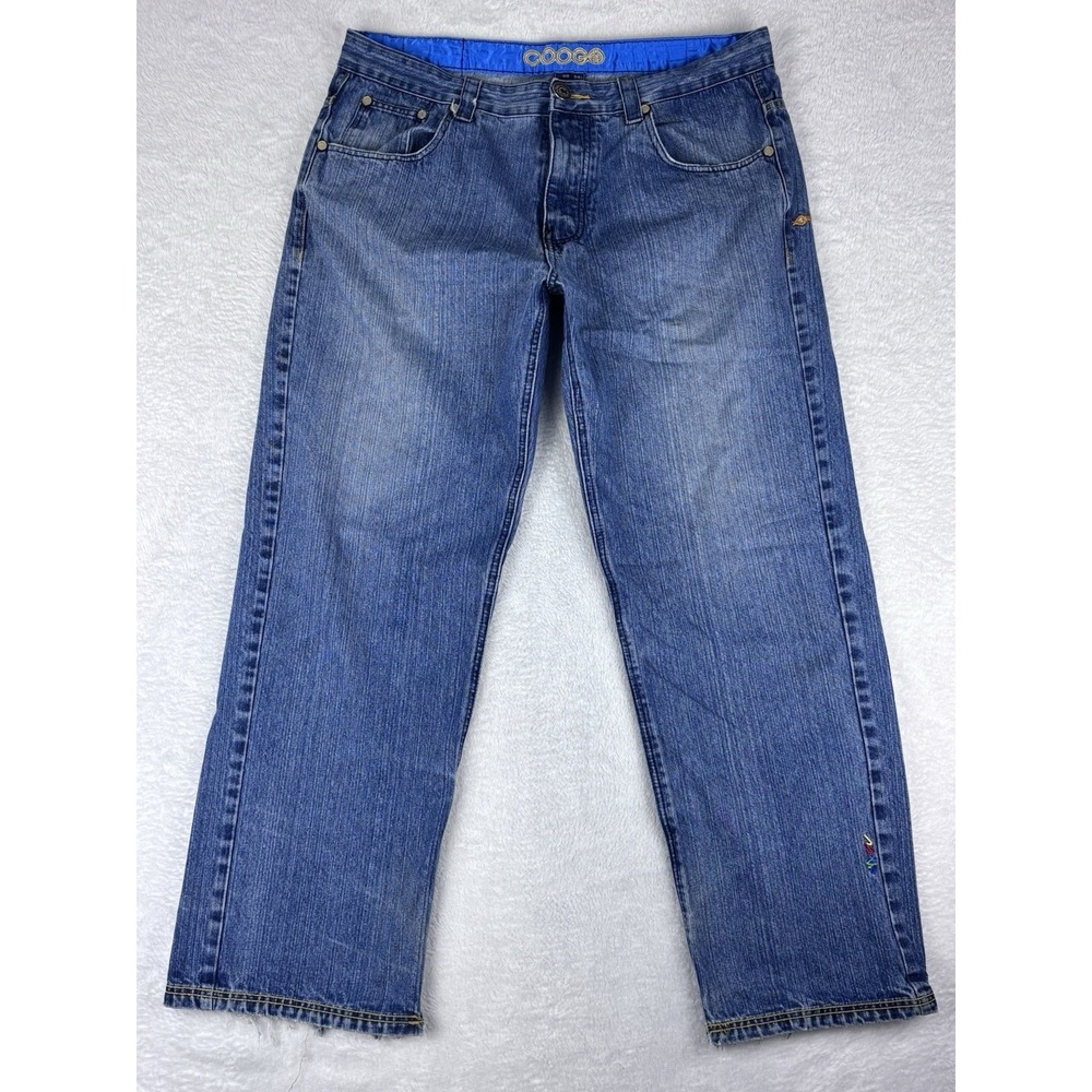 Coogi Jeans Men‎ Embroidered Sword Dragon Baggy Hip Hop 40x34.5 (40x33 Measured)